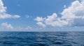 Perfect blue sky and water of ocean background Royalty Free Stock Photo
