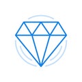 Perfect business vector icon. Diamond crystal of quality management ideal and reliable financial strategy.