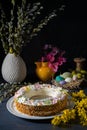Perfect cake wreath for Easter table Royalty Free Stock Photo