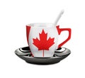 Perfect Canada Flagged coffee or tea cup with spoon