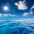 The perfect cloudy sky and surface water Royalty Free Stock Photo