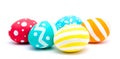 Perfect colorful handmade easter eggs isolated