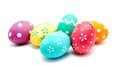 Perfect colorful handmade easter eggs isolated