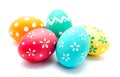 Perfect colorful handmade easter eggs isolated Royalty Free Stock Photo