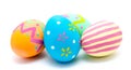 Perfect colorful handmade easter eggs isolated Royalty Free Stock Photo