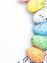 Perfect colorful handmade easter eggs isolated on a white Royalty Free Stock Photo
