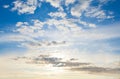 Perfect dawn sky clouds landscape Royalty Free Stock Photo