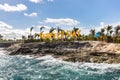 The Perfect Day CocoCay sign as guests enter the island.