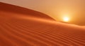 Perfect desert sunset panoramic view Royalty Free Stock Photo