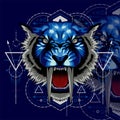 TIGER GEOMETRIC BLUE