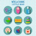 Perfect detailed baby icons