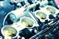 Perfect details of a motorcycle engine Royalty Free Stock Photo