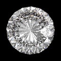 Perfect diamond isolated on black Royalty Free Stock Photo