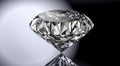 Perfect diamond isolated on shiny background with clipping path Royalty Free Stock Photo