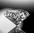 Perfect diamond isolated on shiny background with clipping path Royalty Free Stock Photo