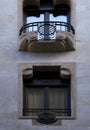 Perfect duo balcony on its symmetry Royalty Free Stock Photo