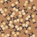 Perfect endless pattern with stylish roses and leaves Royalty Free Stock Photo
