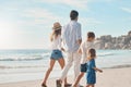 This is the perfect family bonding date. Rearview shot of an unrecognizable couple holding hands with their two children Royalty Free Stock Photo
