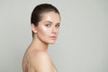 Perfect female face. Healthy woman with clear skin. Skincare concept Royalty Free Stock Photo