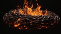 Perfect fire black background Royalty Free Stock Photo