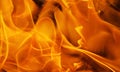 Fire isolated over black background wallpaper. Royalty Free Stock Photo