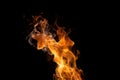 Perfect fire isolated over black background Royalty Free Stock Photo