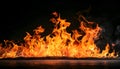 Perfect fire isolated over black Royalty Free Stock Photo