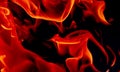 Fire dark red over black background wallpaper. Royalty Free Stock Photo