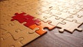 The perfect fit: finding the missing piece to complete the puzzle. Royalty Free Stock Photo
