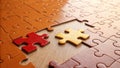 The perfect fit: finding the missing piece to complete the puzzle. Royalty Free Stock Photo