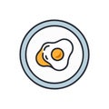 Perfect Fried Egg on a Plate Royalty Free Stock Photo