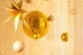 Perfect golden background with gold star decorations