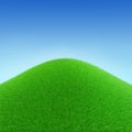 Perfect Grassy Hill Royalty Free Stock Photo