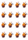 Halloween party set pattern celebrate cake.