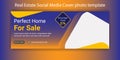 Perfect Home Sale Real Estate Social Media Timeline Cover photo design Royalty Free Stock Photo