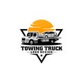 towing truck service logo vector