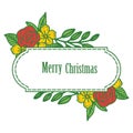 Perfect invitation card of merry christmas, with decorative element of colorful flower frame. Vector