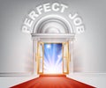 Perfect Job red Carpet Door Royalty Free Stock Photo