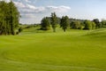 Perfect landscape of golf course in the summer Royalty Free Stock Photo