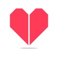 Heart Icon Vector in Flat Design