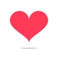 Heart Icon Vector in Flat Design