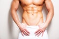 Perfect male body. Royalty Free Stock Photo