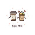 Perfect match. Vector illustration.