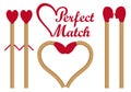 Perfect match, vector set Royalty Free Stock Photo