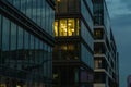 Perfect modern office buildings at dusk