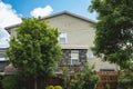 A perfect neighborhood. Houses in suburb at summer in the north America. Real Estate Exterior Front Houses. Big houses Royalty Free Stock Photo