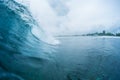 Perfect ocean wave breaking on the shore