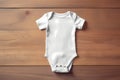 White baby short sleeve bodysuit mock-up