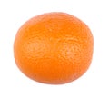 A perfect orange isolated on a white background. Tasty bright orange. A healthful breakfast. Juicy tropical fruits.