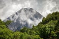 The perfect peak of the active and young Izalco volcano in El Salvador